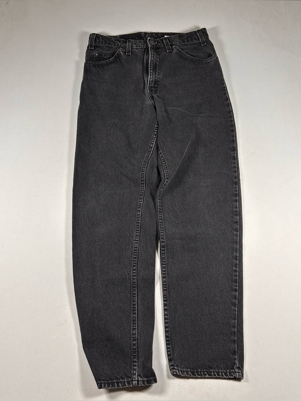 VTG Levi's 550 Black Jeans Men's 33x32 (30x31) Relaxed Orange Tab USA Made 90's